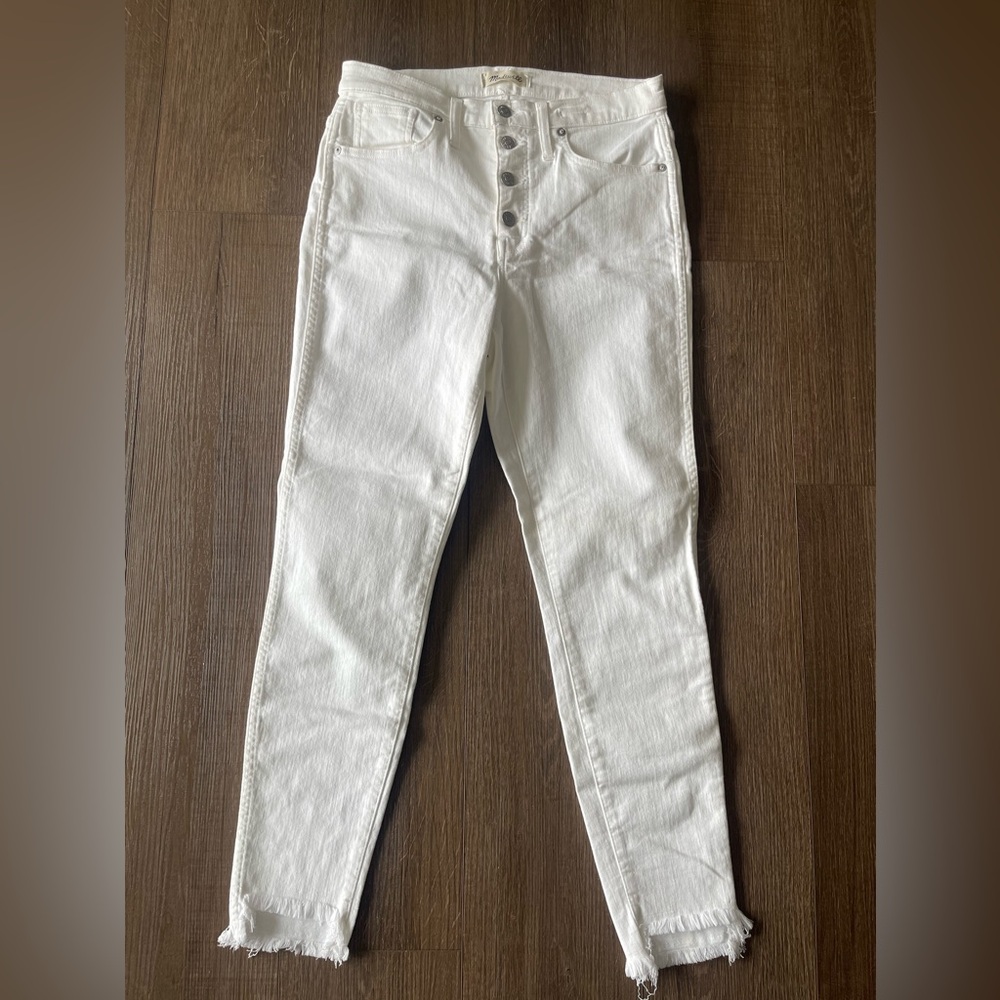 Madewell 10” High-Rise Skinny Jeans - Size 29 - White